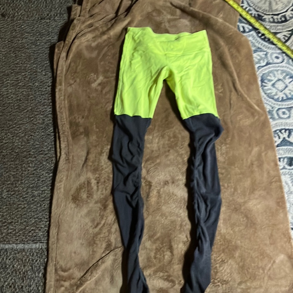 Like green and grey Alo yoga pants